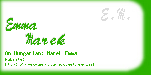 emma marek business card